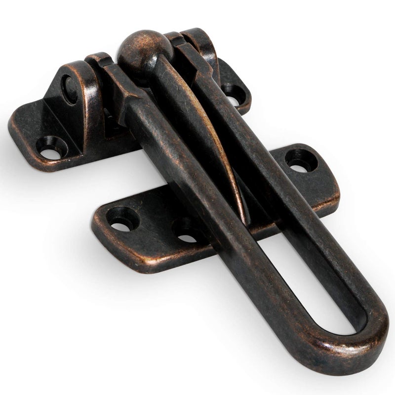JD Jack N'Drill Jack Nâ€™ Drill Swing Bar Door Lock Durable Door Guard for Back & Front Doors, Childproof Door Security Made from Reinforced Diecast Metal for Home Security (Oil Rubbed Bronze, 2 Pack) - Image 1